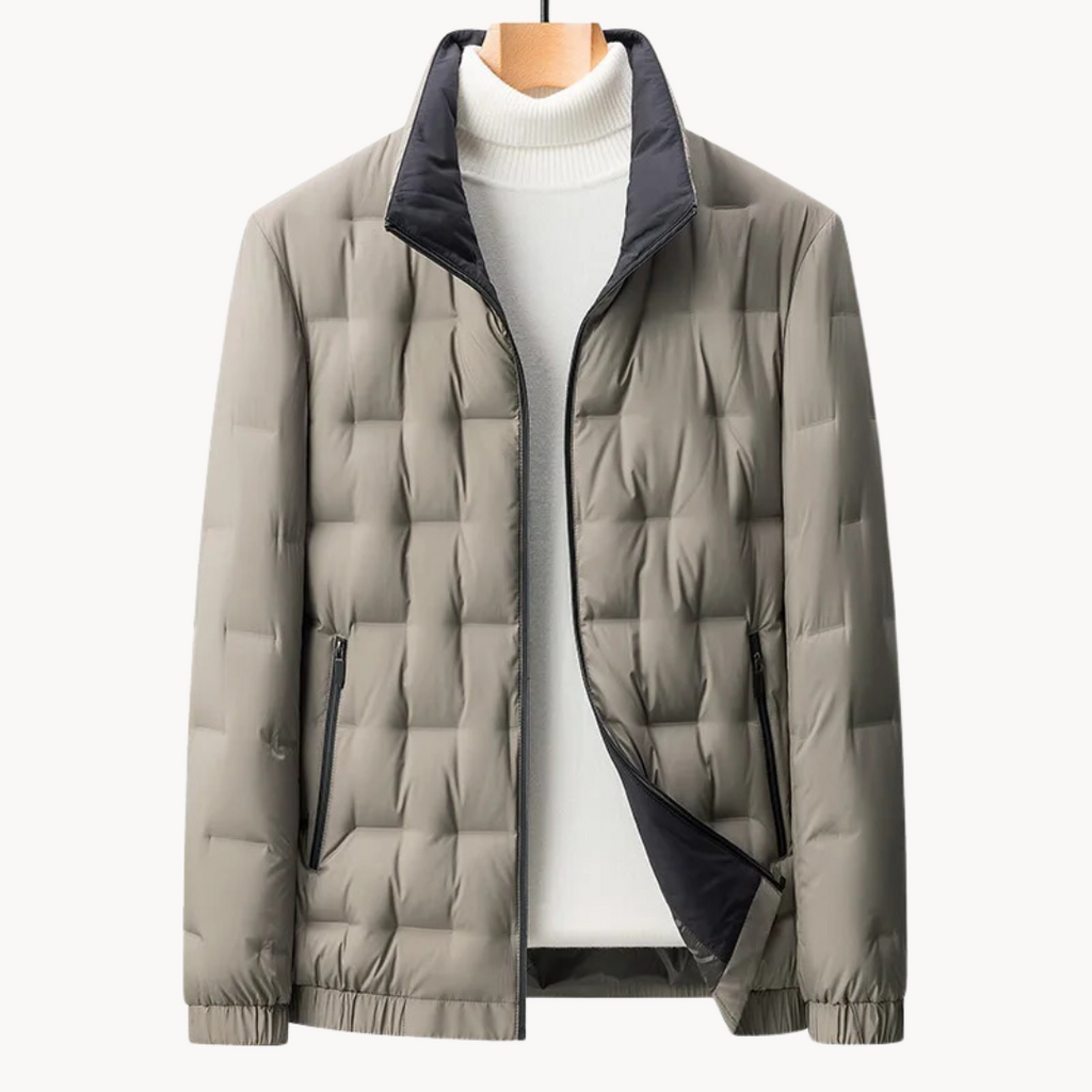 Wesley | Gewatteerd donsjack voor heren in de winter met staande kraag - warme, stijlvolle en geïsoleerde bovenkleding
