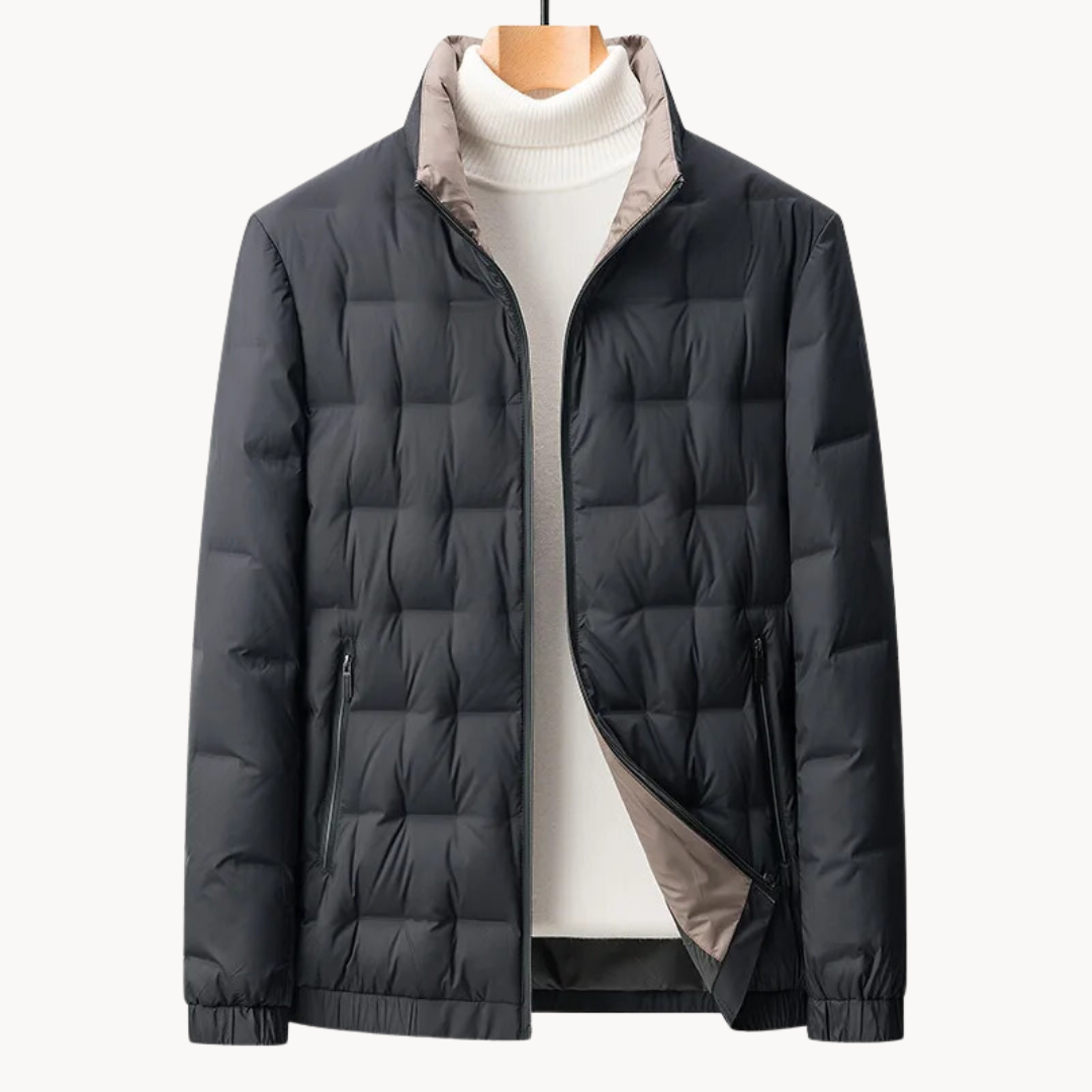 Wesley | Gewatteerd donsjack voor heren in de winter met staande kraag - warme, stijlvolle en geïsoleerde bovenkleding