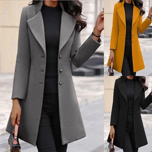 Etna | Business Casual Lange Blazer voor dames - Stijlvolle kantoorblazer met getailleerde pasvorm voor werk en formele gelegenheden