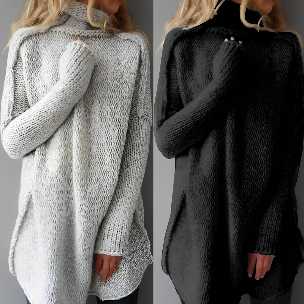 Tova | Lange gebreide trui voor dames - casual oversized trui, zacht en comfortabel