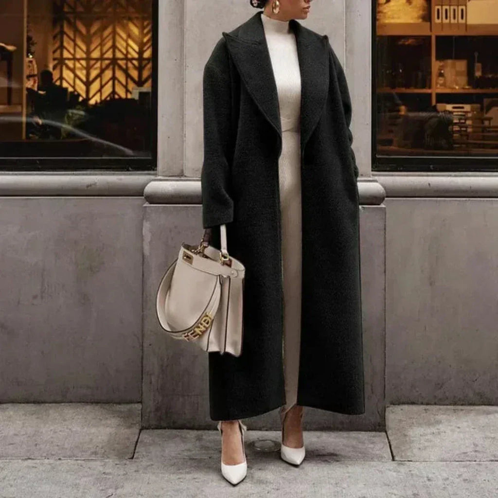 Serinae | Lange trenchcoat voor dames – Chique, warme, comfortabele en stijlvolle bovenkleding