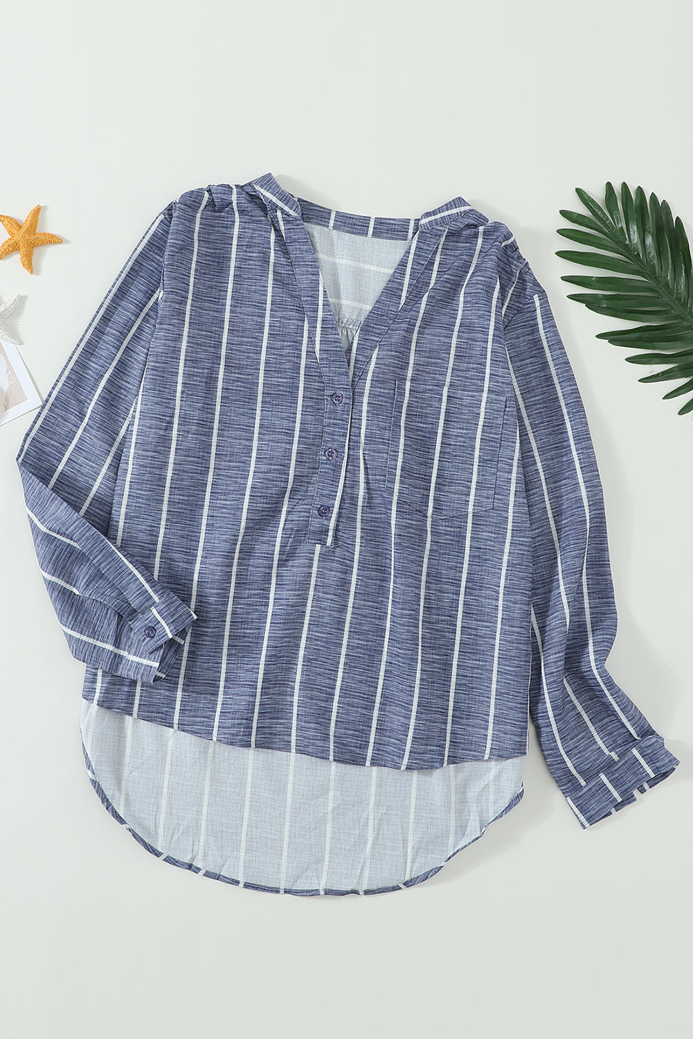Elysia | Striped Casual Long Sleeve Blouse for Women