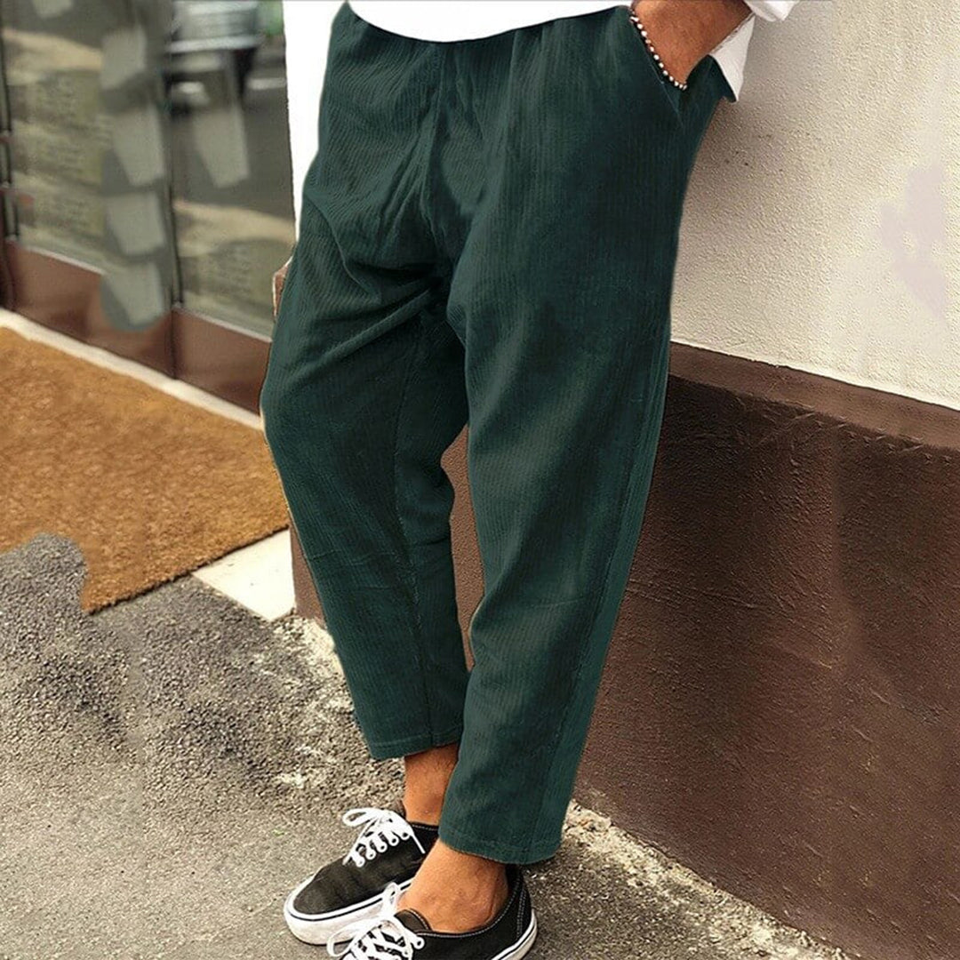 Vaelric | Polyester corduroy herenbroek - stijlvolle, comfortabele en duurzame broek