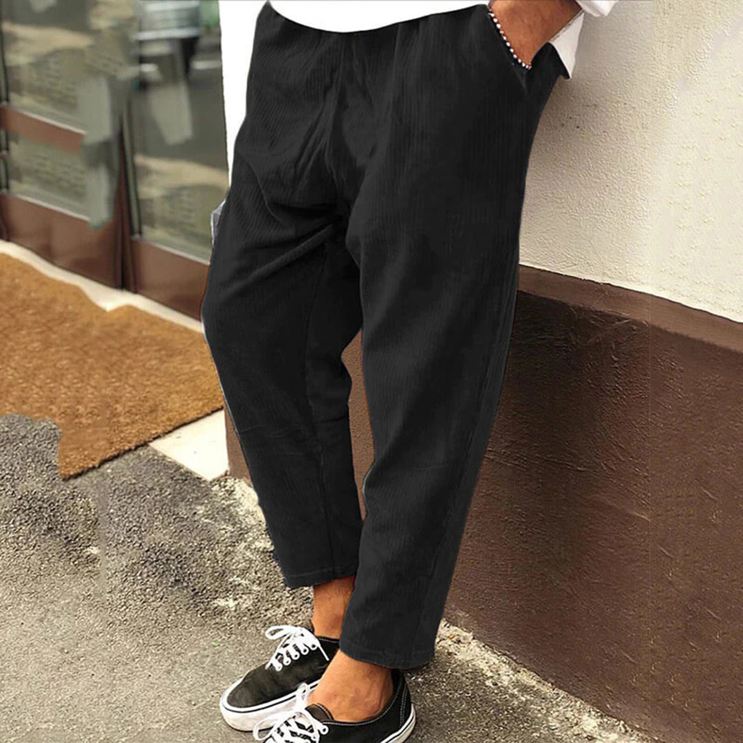 Vaelric | Polyester corduroy herenbroek - stijlvolle, comfortabele en duurzame broek