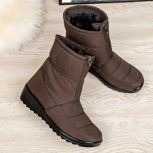 Snovelle | Bottes d'hiver imperméables pour femmes, doublées en polaire, chaussures d'hiver chaudes et isolées