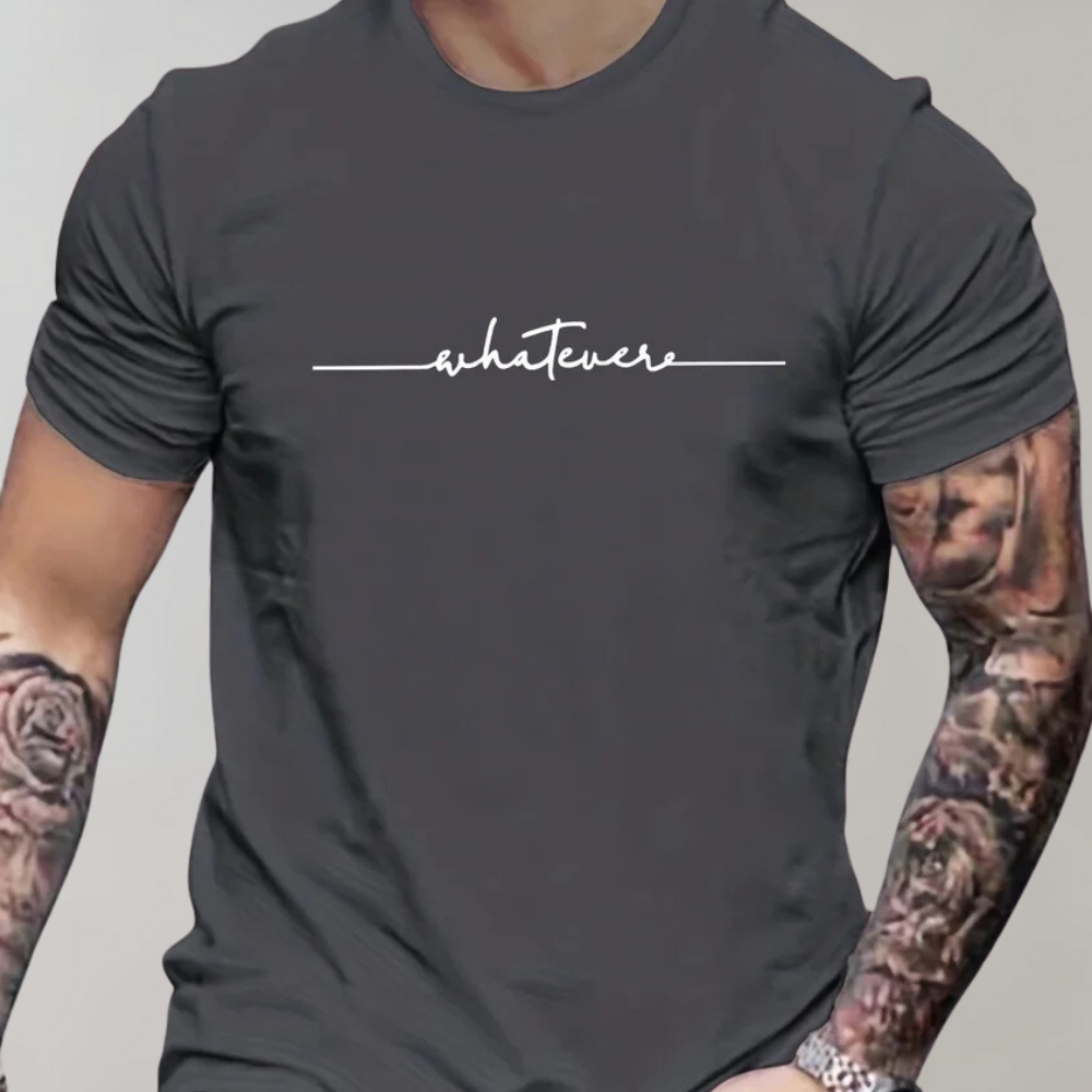 Vernon | Klassiek T-shirt voor heren - Letterprint, dagelijkse kleding