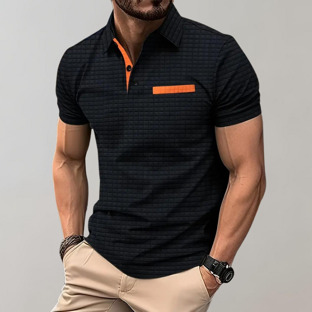 Tavrik | Getextureerd poloshirt voor heren - stijlvol, comfortabele pasvorm, vrijetijdskleding