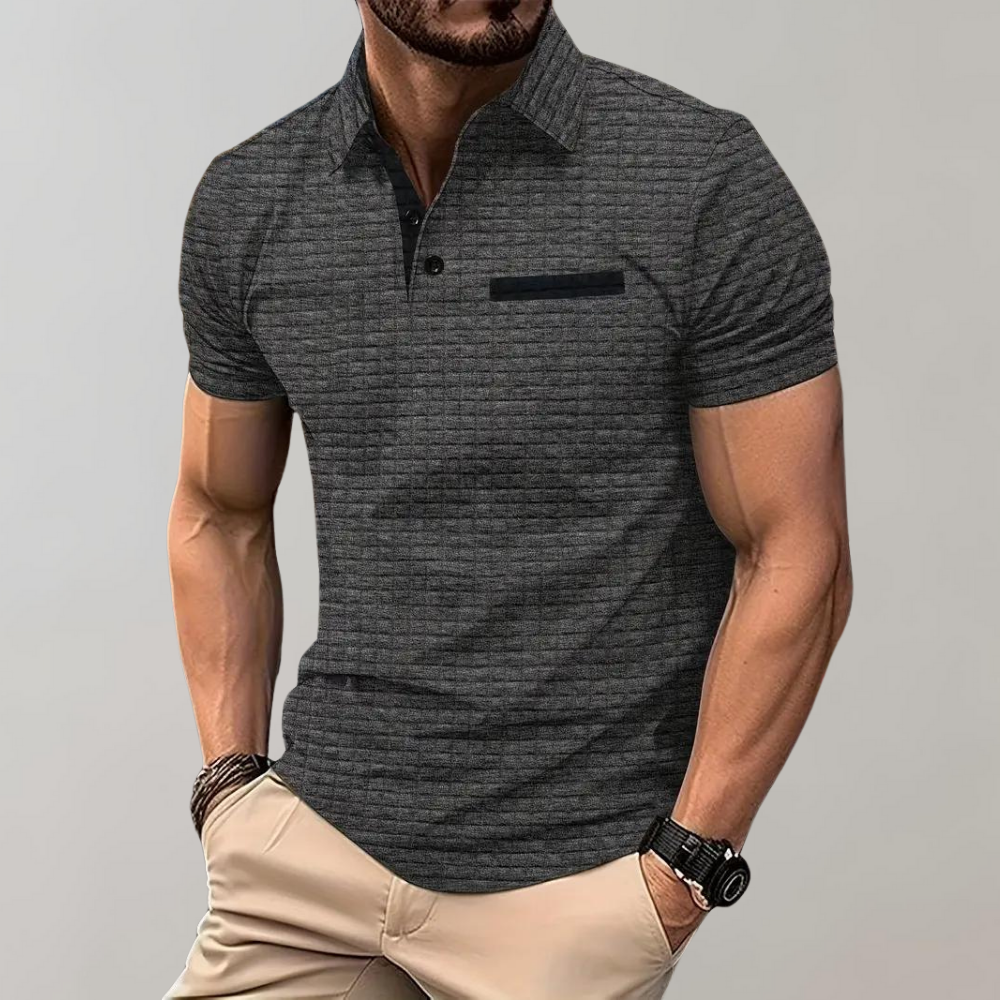 Tavrik | Getextureerd poloshirt voor heren - stijlvol, comfortabele pasvorm, vrijetijdskleding