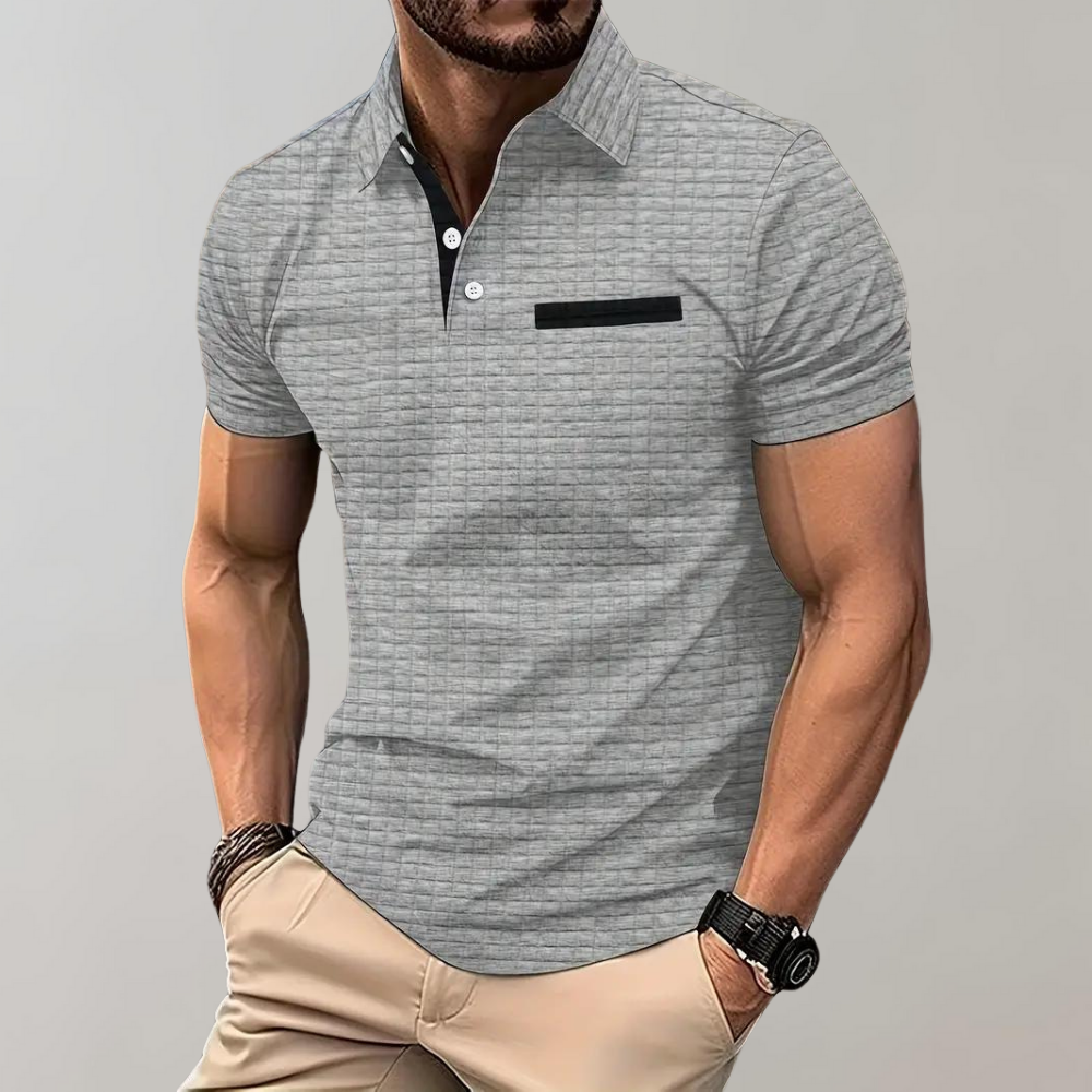 Tavrik | Getextureerd poloshirt voor heren - stijlvol, comfortabele pasvorm, vrijetijdskleding
