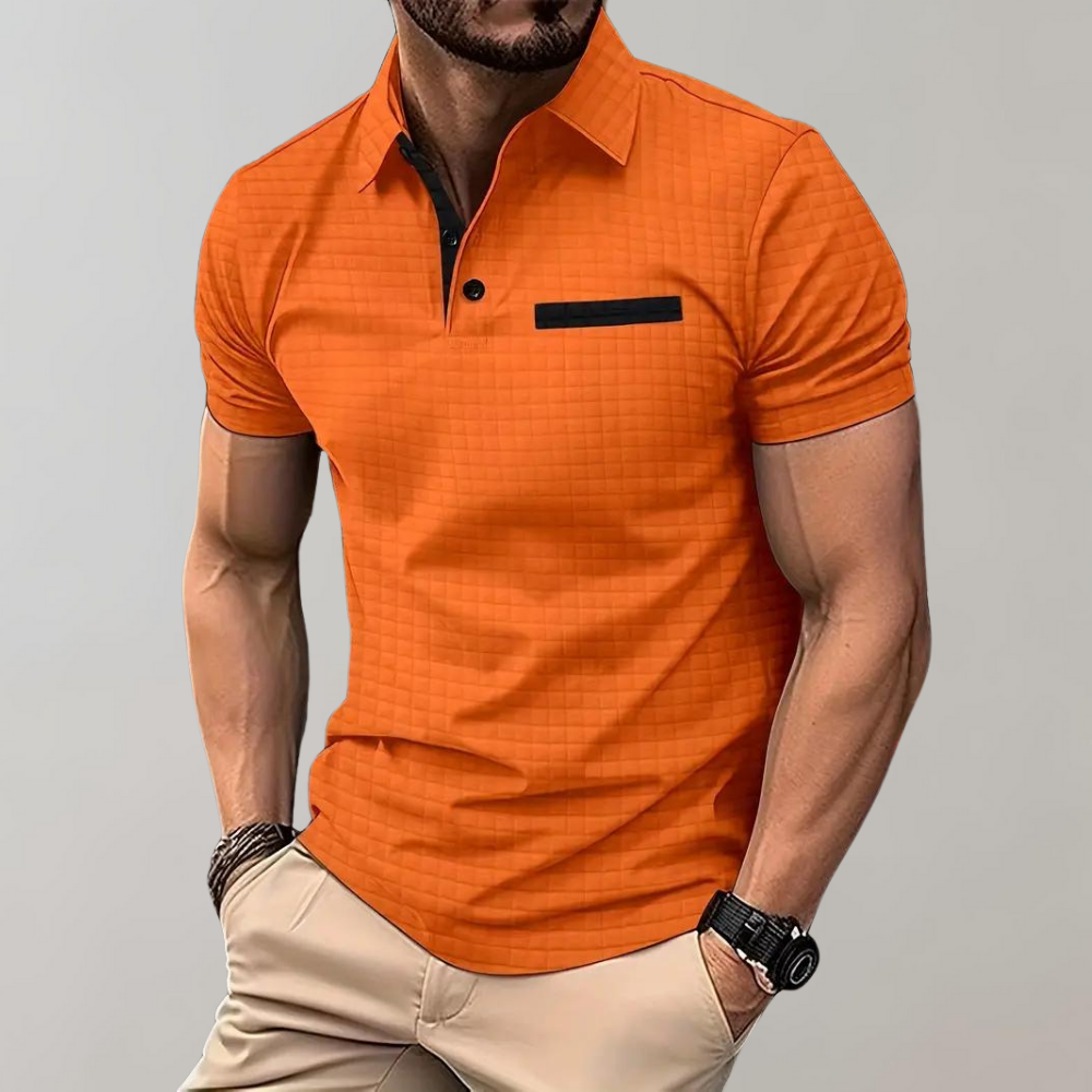 Tavrik | Getextureerd poloshirt voor heren - stijlvol, comfortabele pasvorm, vrijetijdskleding