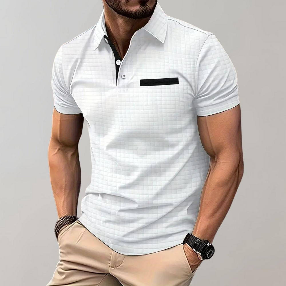 Tavrik | Getextureerd poloshirt voor heren - stijlvol, comfortabele pasvorm, vrijetijdskleding