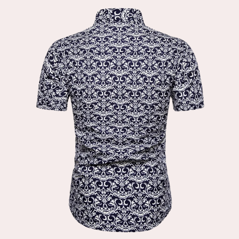 Ulfred | Modieus overhemd met korte mouwen en knoopsluiting voor heren - Elegant gedrukt ontwerp