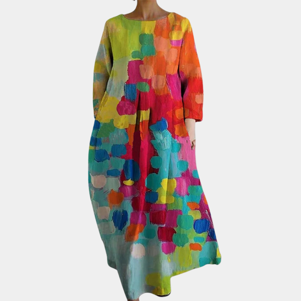 Diodora | Kleurrijke Oversized Jurk voor Vrouwen - Casual & Comfortabele Jurk