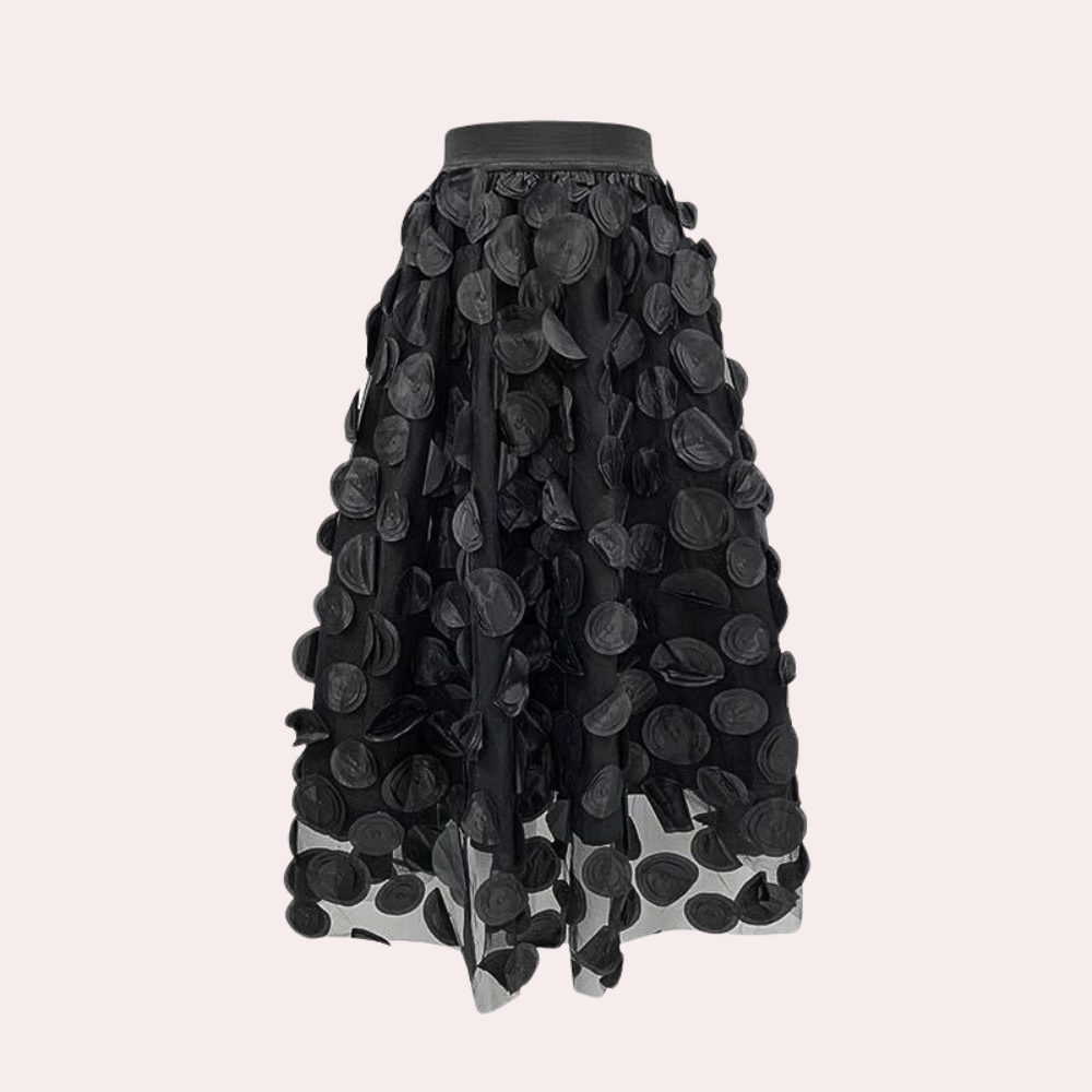Irmelin | Elegante 3D gestipte rok voor vrouwen - uitlopend A-lijn ontwerp voor een stijlvolle look
