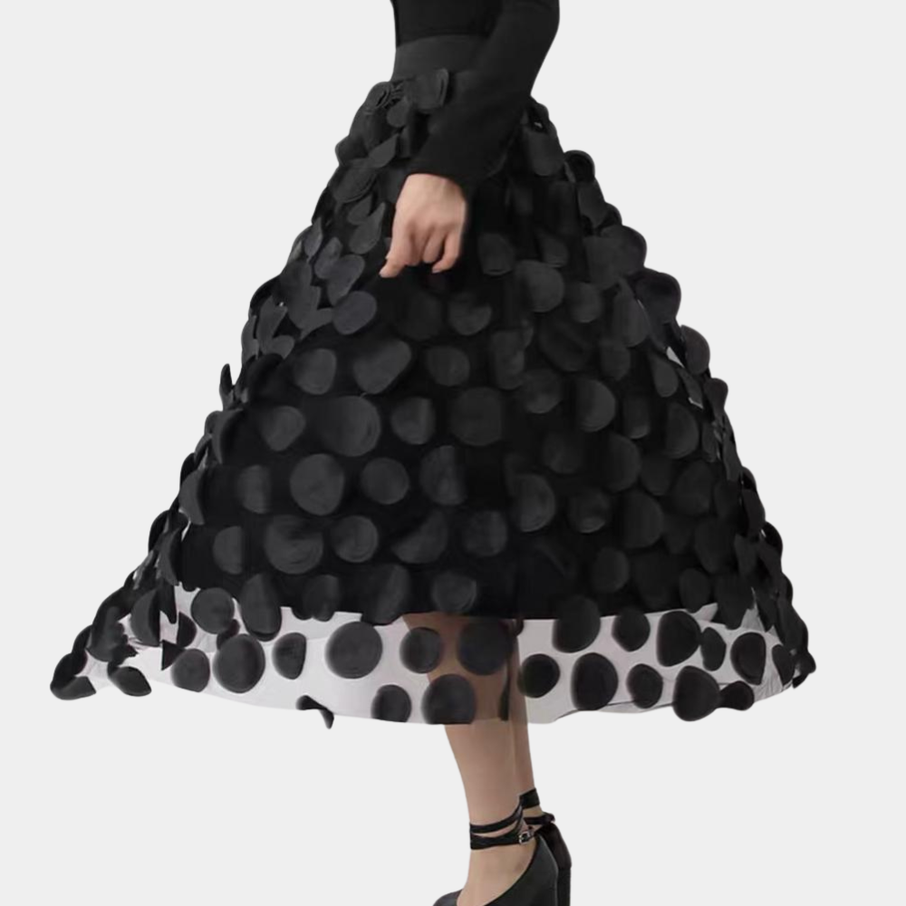 Irmelin | Elegante 3D gestipte rok voor vrouwen - uitlopend A-lijn ontwerp voor een stijlvolle look