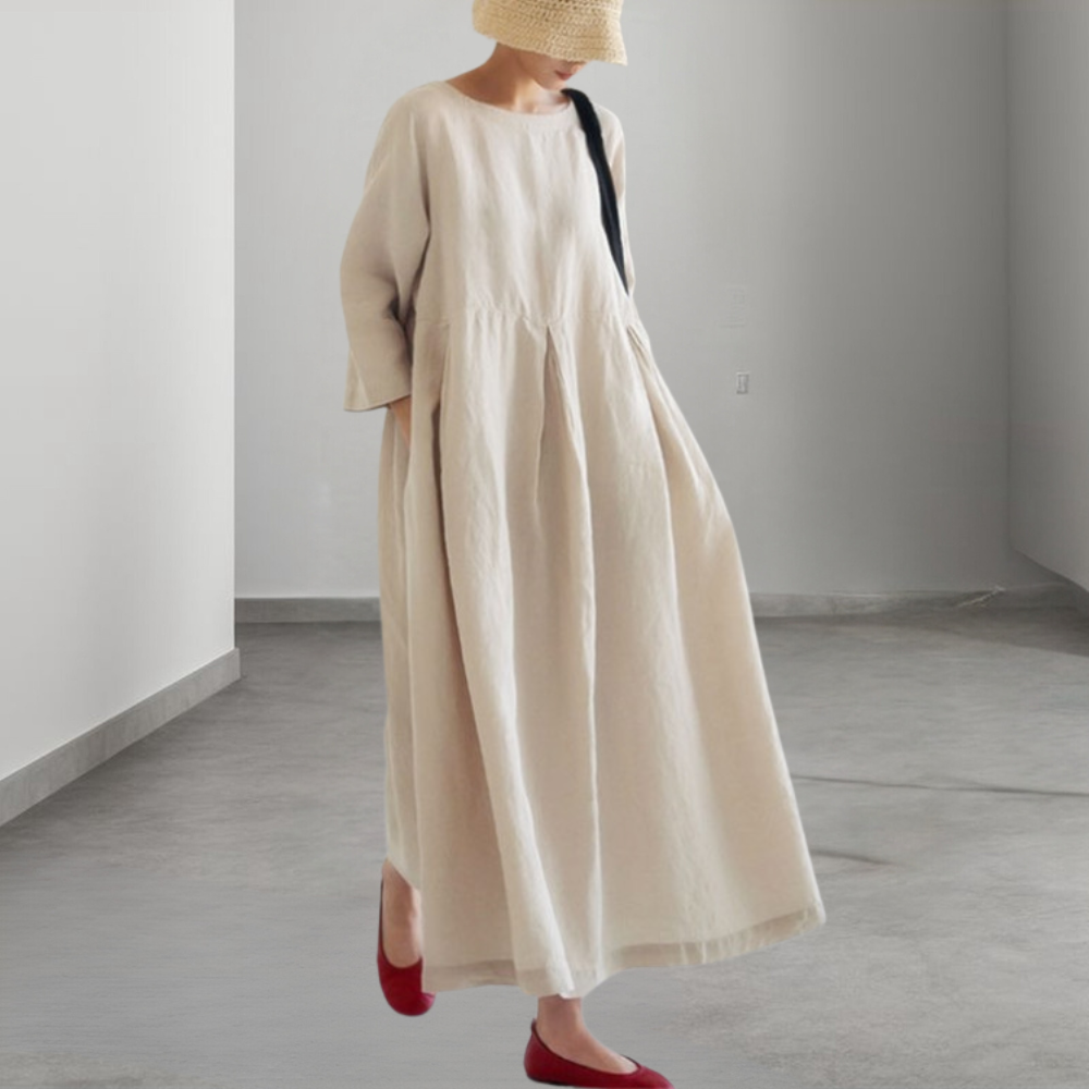Branca | Losvallende jurk met lange mouwen voor vrouwen - Comfortabel en elegant vrijetijdskleding