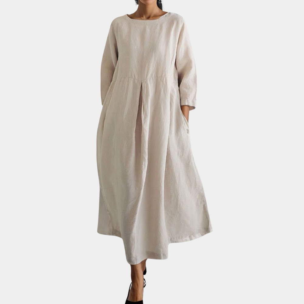 Branca | Losvallende jurk met lange mouwen voor vrouwen - Comfortabel en elegant vrijetijdskleding