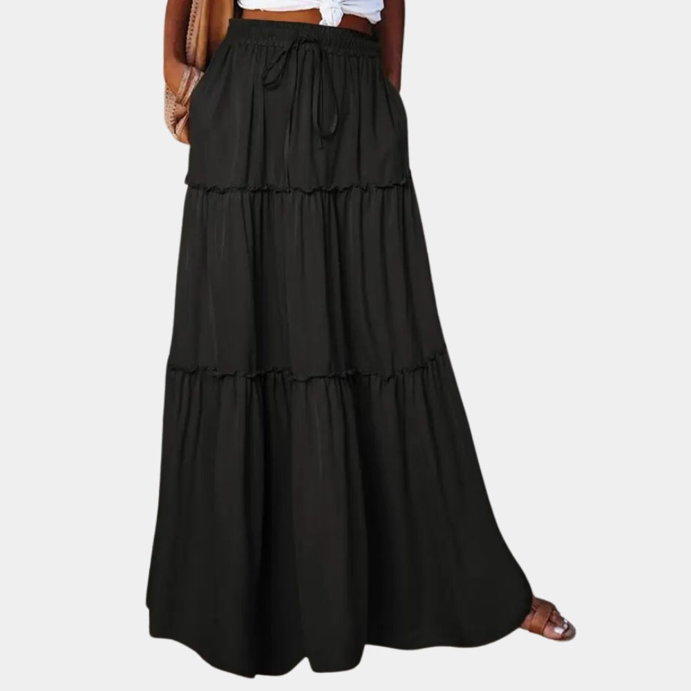 Esila | Lange Boheemse Rok voor Vrouwen - Flowy Boho Chic Stijl voor Casual Dragen