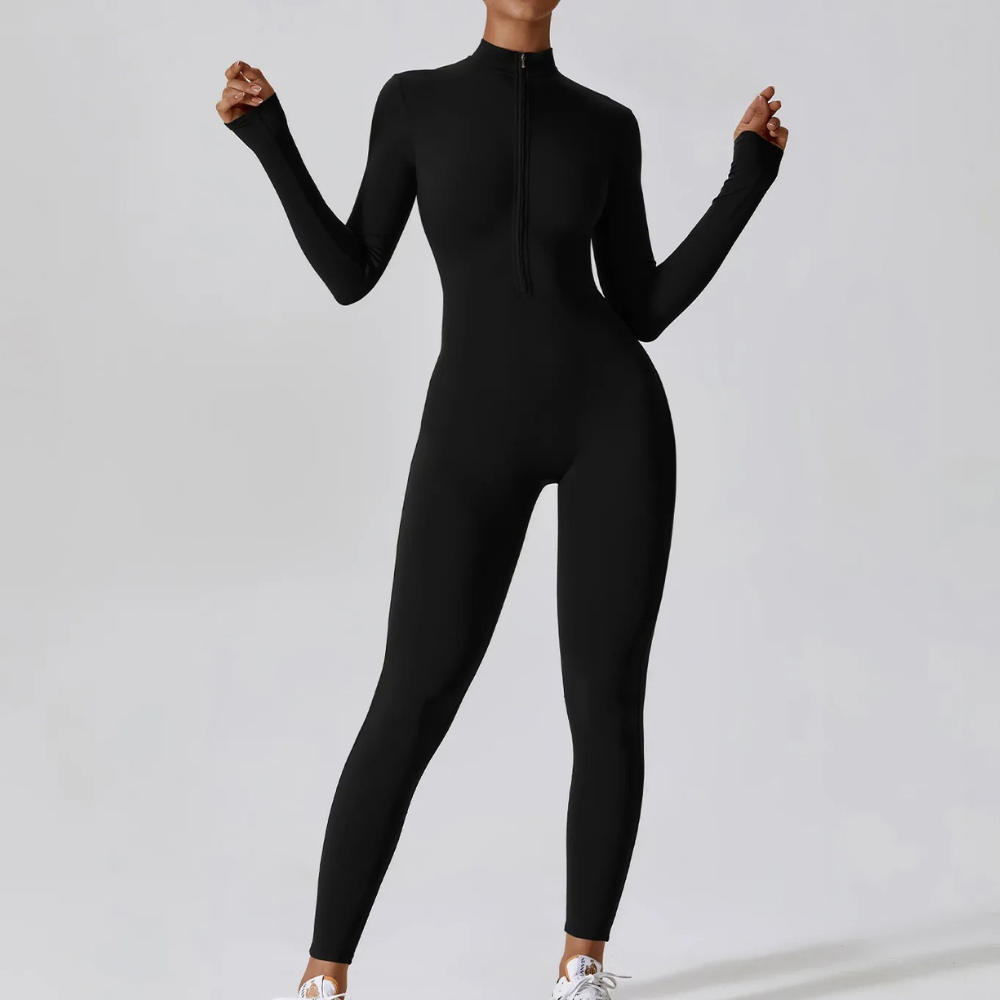 Helka | Women's Slim Fit Long Sleeve Sports Jumpsuit - Stylish Activewear