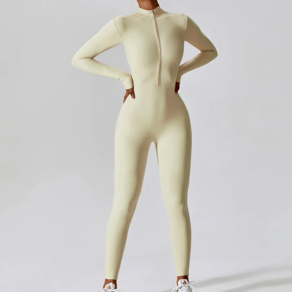 Helka | Women's Slim Fit Long Sleeve Sports Jumpsuit - Stylish Activewear
