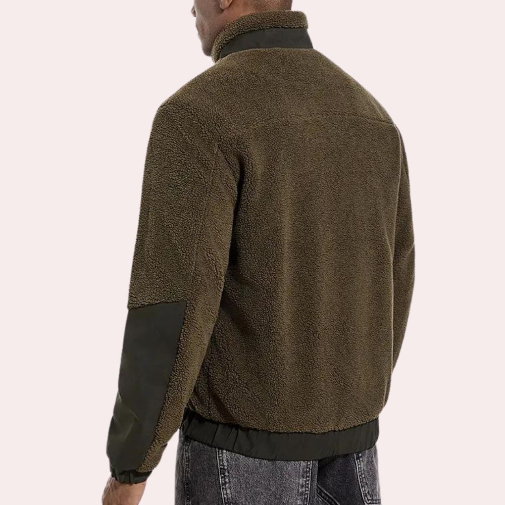 Magnus | Heren outdoor warme fleece jas met kraag - winddichte winterjas