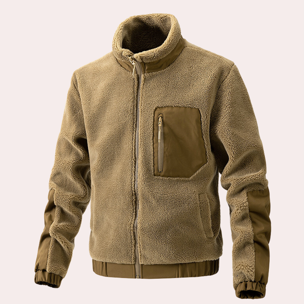 Magnus | Heren outdoor warme fleece jas met kraag - winddichte winterjas
