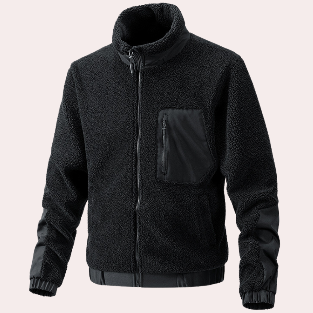 Magnus | Men's outdoor warm fleece jacket with collar - windproof winter jacket