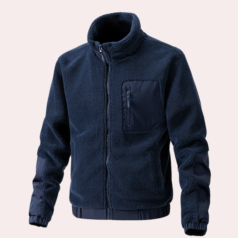 Magnus | Men's outdoor warm fleece jacket with collar - windproof winter jacket