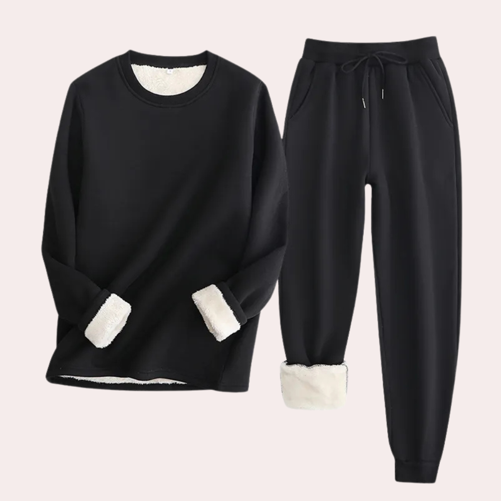 Mireia | Fleece gevoerde pullover & joggerbroek voor dames - behaaglijke winterloungewear voor dames