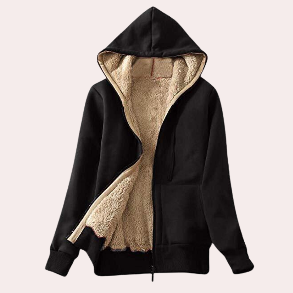 Zita | Fleece gevoerd jack met capuchon voor dames - Gezellige winterkleding voor koud weer