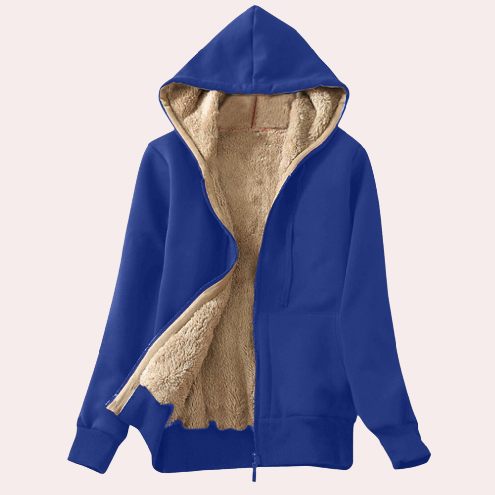 Zita | Fleece Lined Hooded Jacket for Women - Cozy Winter Wear for Cold Weather