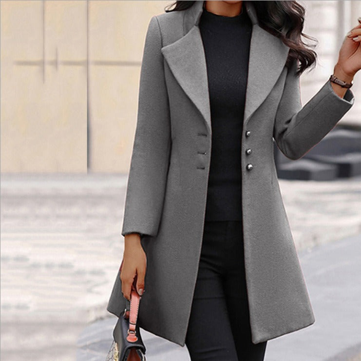 Etna | Business Casual Lange Blazer voor dames - Stijlvolle kantoorblazer met getailleerde pasvorm voor werk en formele gelegenheden