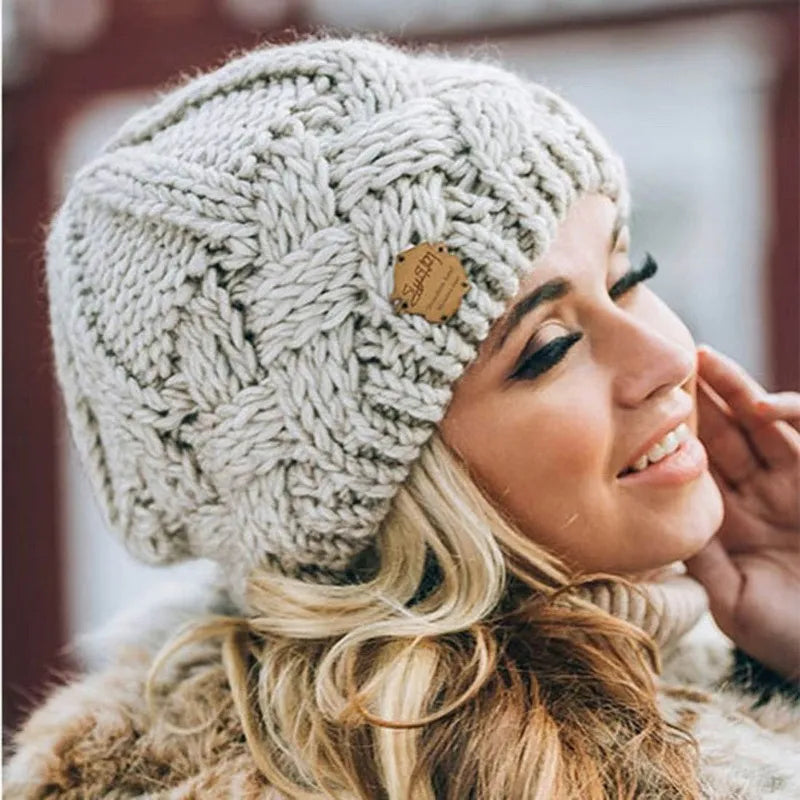 Coziva | Gebreide wintermuts voor dames – Warme damesmuts, zachte gebreide muts voor koud weer