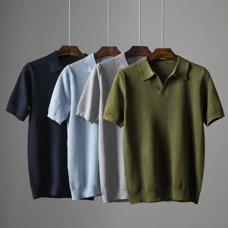 Iskander | Men's Structured Short Sleeve Polo Shirt - Breathable Fabric