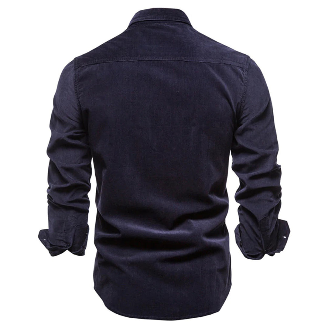 Wilder | Heren Corduroy Overhemd met Knoopsluiting Lange Mouw - Stijlvol Casual Overhemd met Knoopsluiting