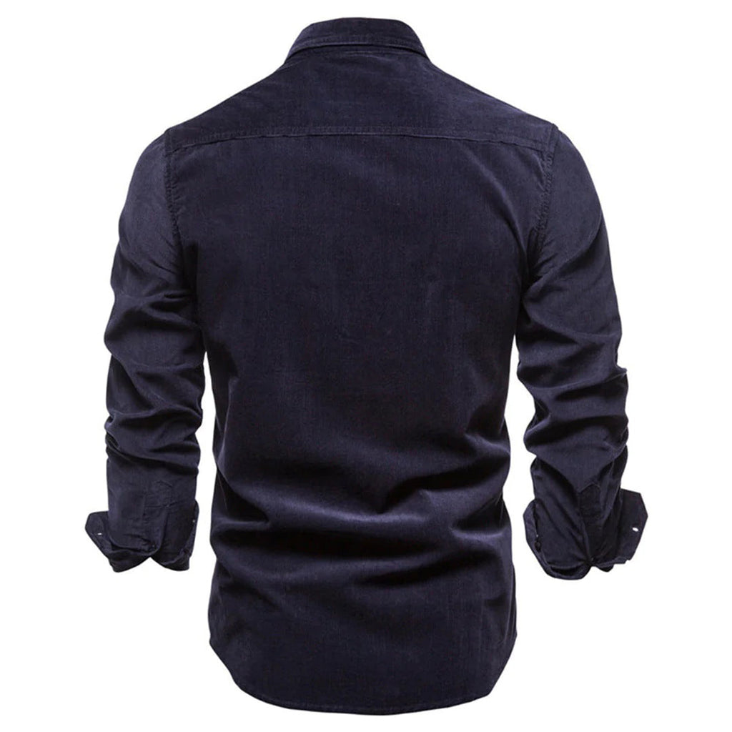 Torric | Heren corduroy overhemd met knopen – Casual werkkleding met lange mouwen