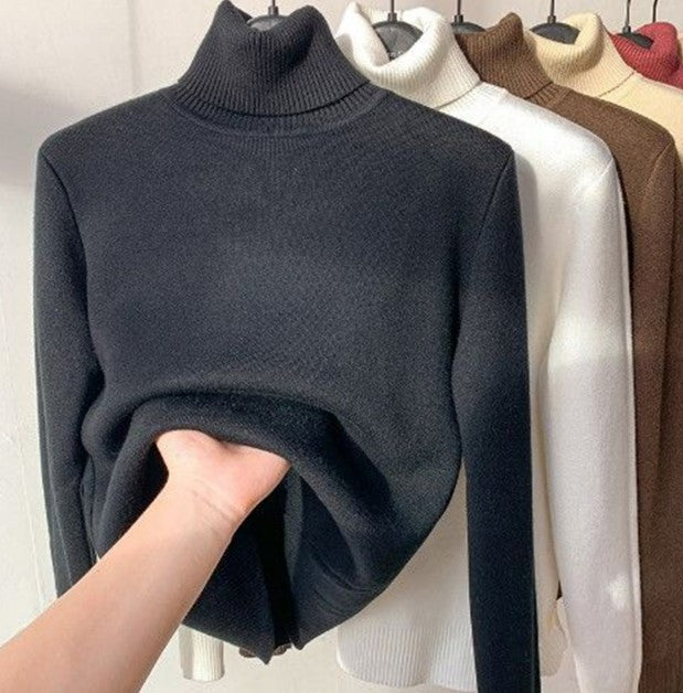 Marjo | Pull à col roulé épais en polaire d'hiver 