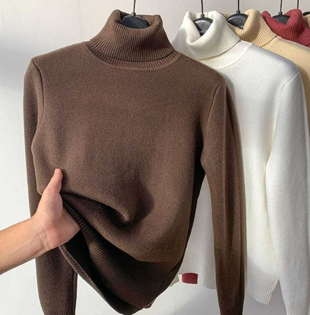 Marjo | Pull à col roulé épais en polaire d'hiver 