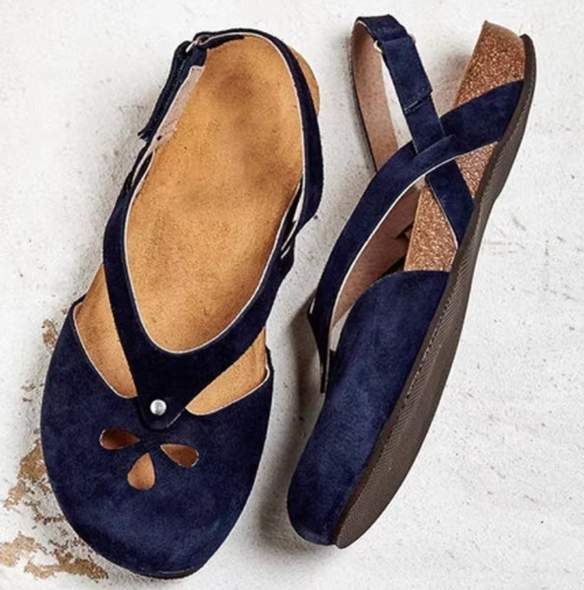 Kjerstin | Orthopedische wandelschoenen voor vrouwen - steunzolen, klittenbandsluiting