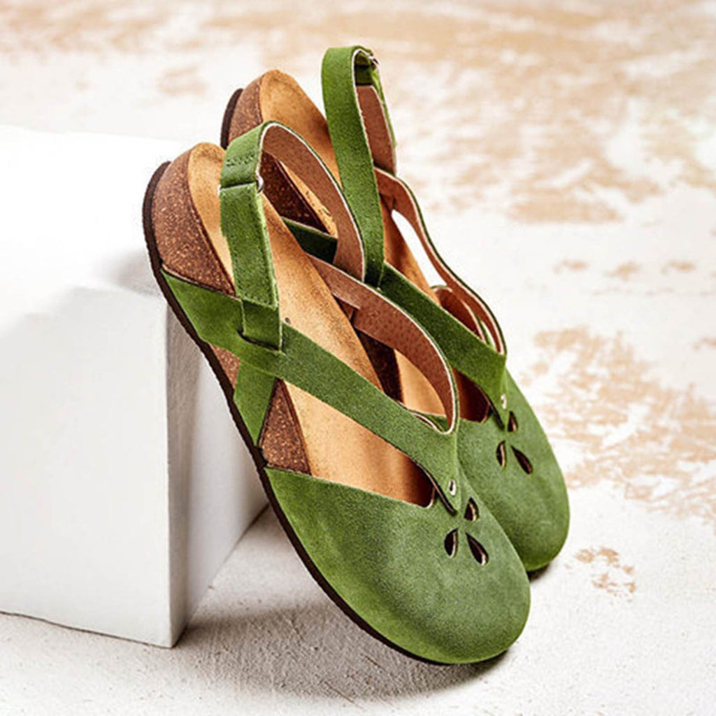 Kjerstin | Orthopedische wandelschoenen voor vrouwen - steunzolen, klittenbandsluiting