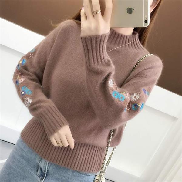 Delyth | Pull en maille Blooming Elegance à motif floral pour femme