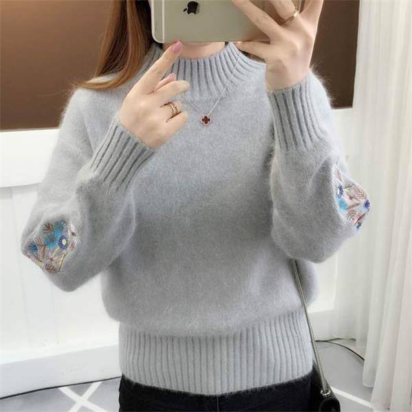 Delyth | Pull en maille Blooming Elegance à motif floral pour femme