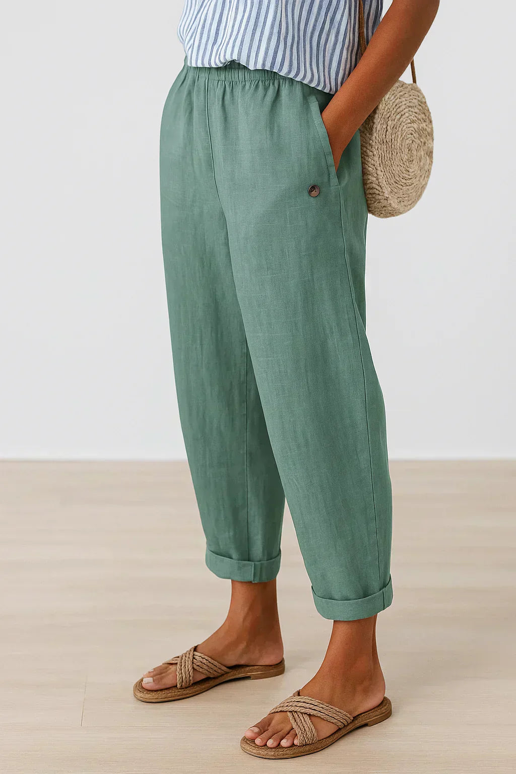 Maerelle | Comfortabele damesbroek met wijde pijpen – Casual broek