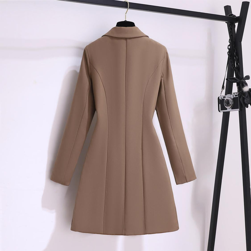 Stina | Elegante blazerjurk – Chique zwart getailleerd model, lange mouwen, geschikt voor kantoor en feestjes
