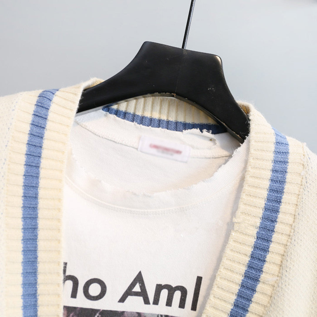 Freesia | Oversized gebreid damesvest, knusse gebreide trui voor casual kleding