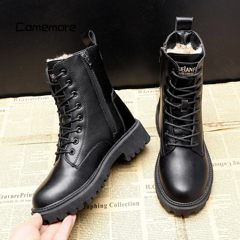 ArcticStep | Chique winter leren enkellaarsjes