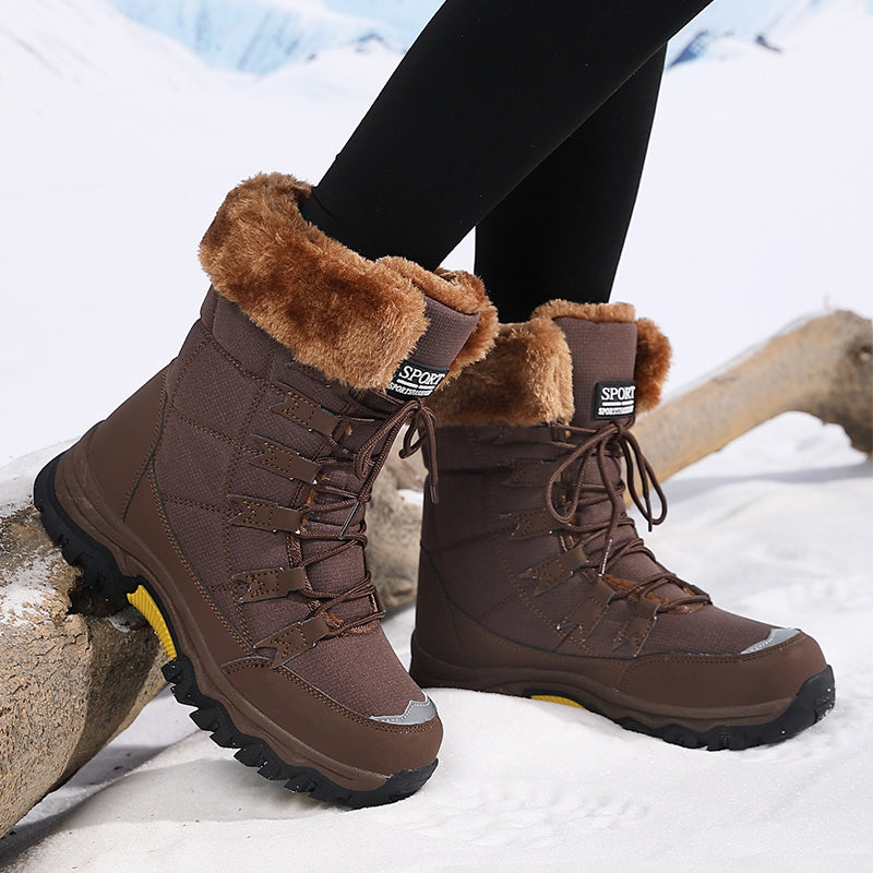 Snowella | Waterdichte snowboots – antislip, warme, met fleece gevoerde winterlaarzen voor buiten en sneeuw