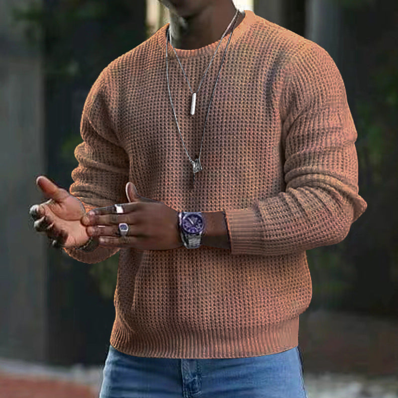 Corven | Luxe herentrui met ronde hals – zachte en stijlvolle pullover