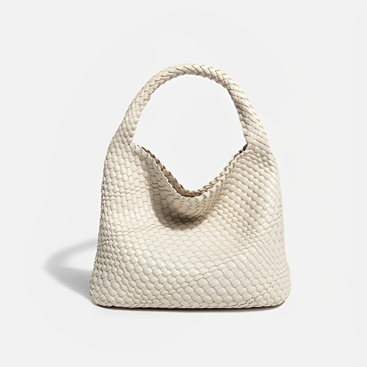 Luxora | Zachte leren bucket bag voor dames – Handgemaakte geweven luxe schoudertas