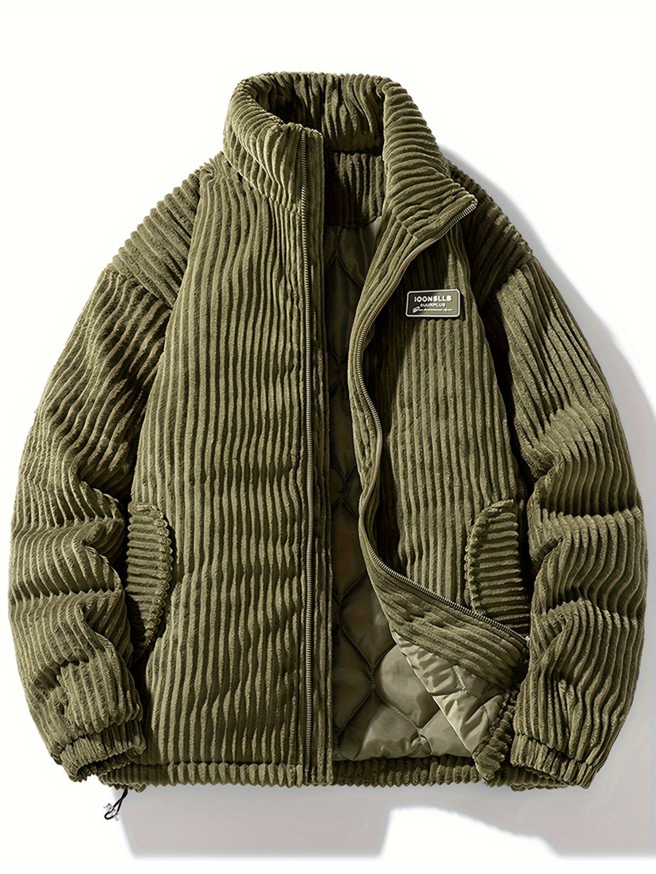 Stanislav | Heren corduroy jas, gewatteerde warme winterjas, opstaande kraag, casual & outdoor stijl